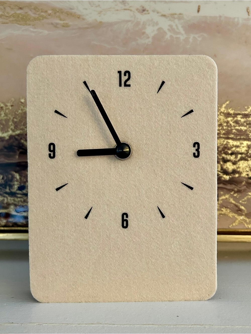 Mini Neutral Sandwich Clock by thehaki wall decor